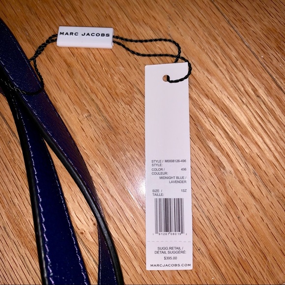 Marc Jacobs Wingman Leather Navy Blue Rectangle Tote - Picture 4 of 9